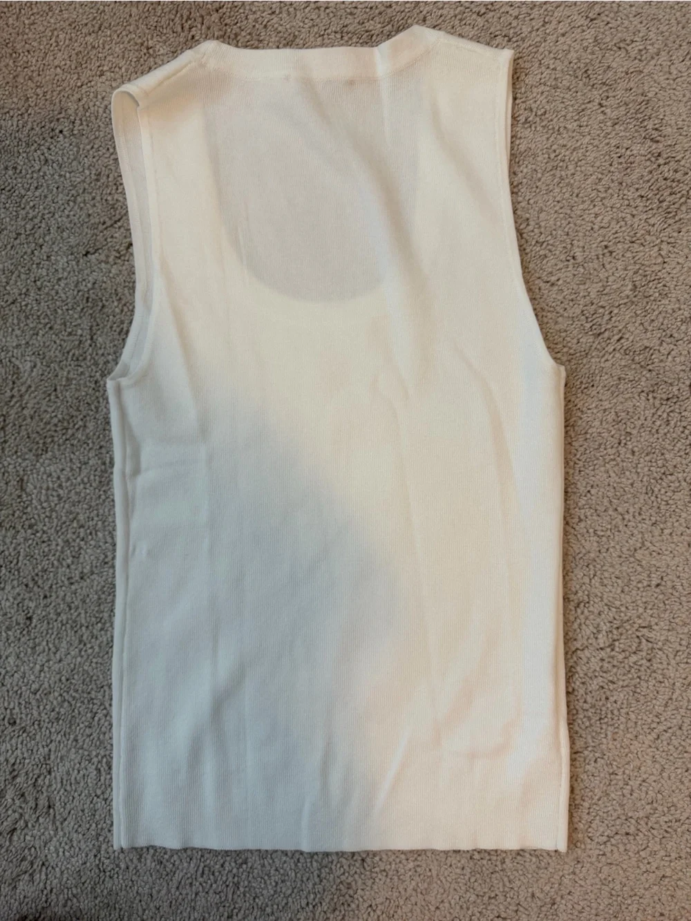 Mango Cream Knit Scoop Neck Camisole